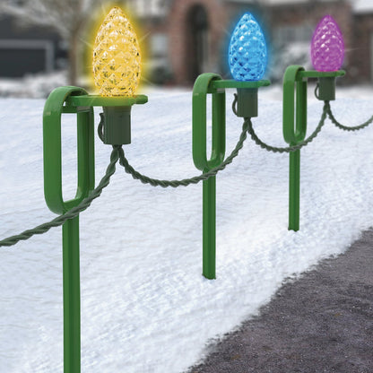 Commercial Christmas Hardware Easy Push 10 In. Light Stakes (25-Pack)