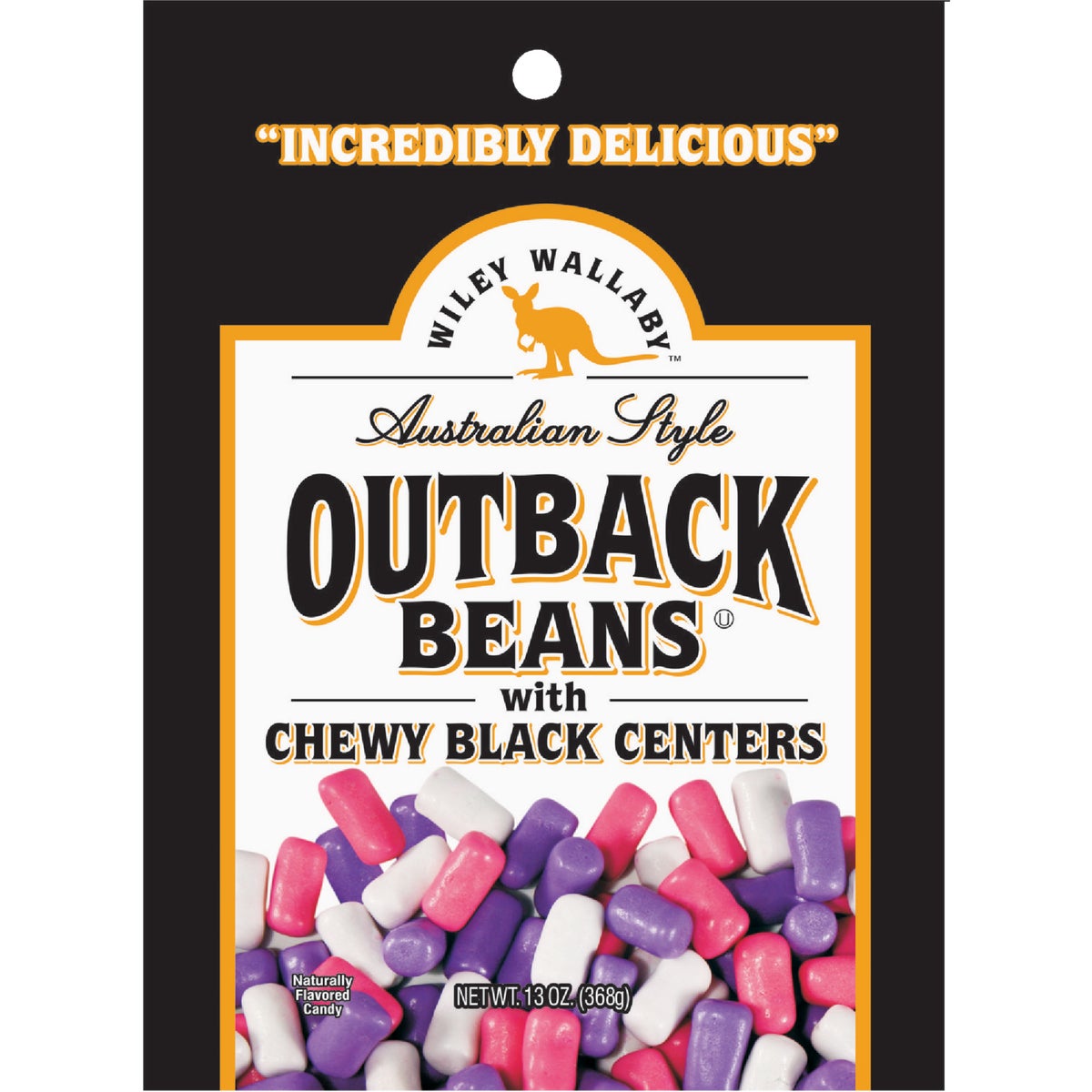 Wiley Wallaby Black Licorice 10 Oz. Outback Beans