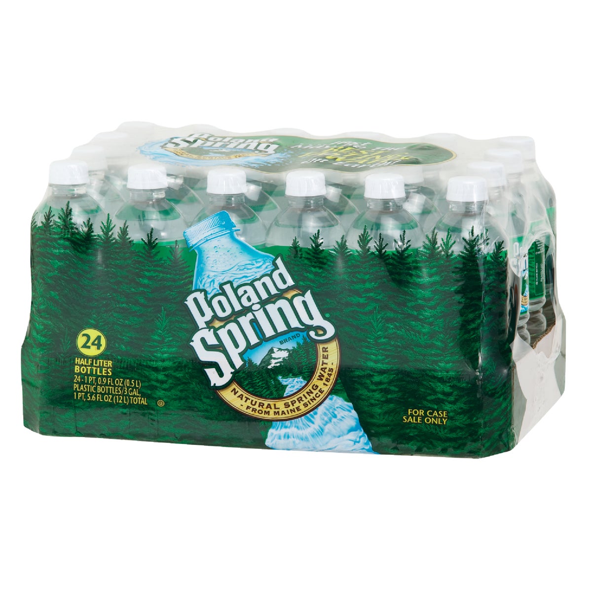 Poland Spring 0.5 Liter Bottled Spring Water Non-Deposit (24-Pack)