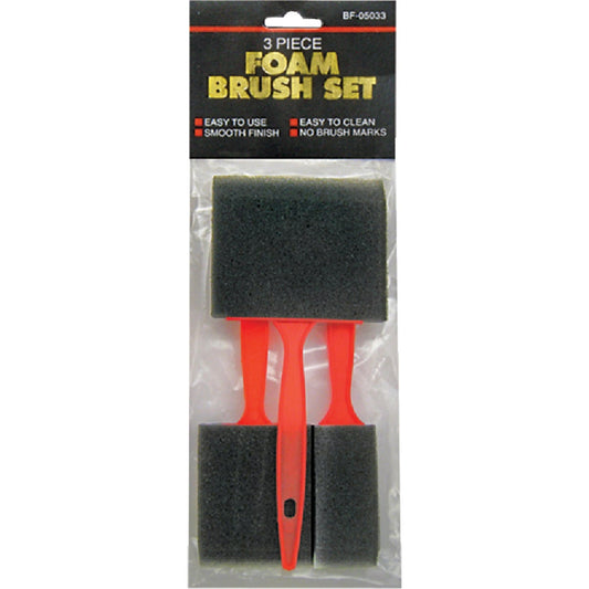 Jacent 1 In., 2 In., 3 In. Foam Brush Set (3-Pieces)