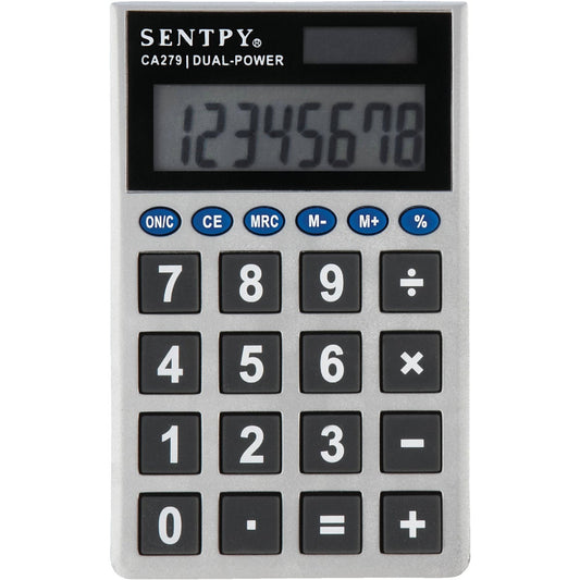 Sentry Jumbo Key Auto-Off 8-Digit Pocket Calculator