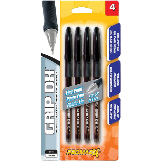 ProMarx Grip DX Fine Point Black Ballpoint Pen (4-Pack)