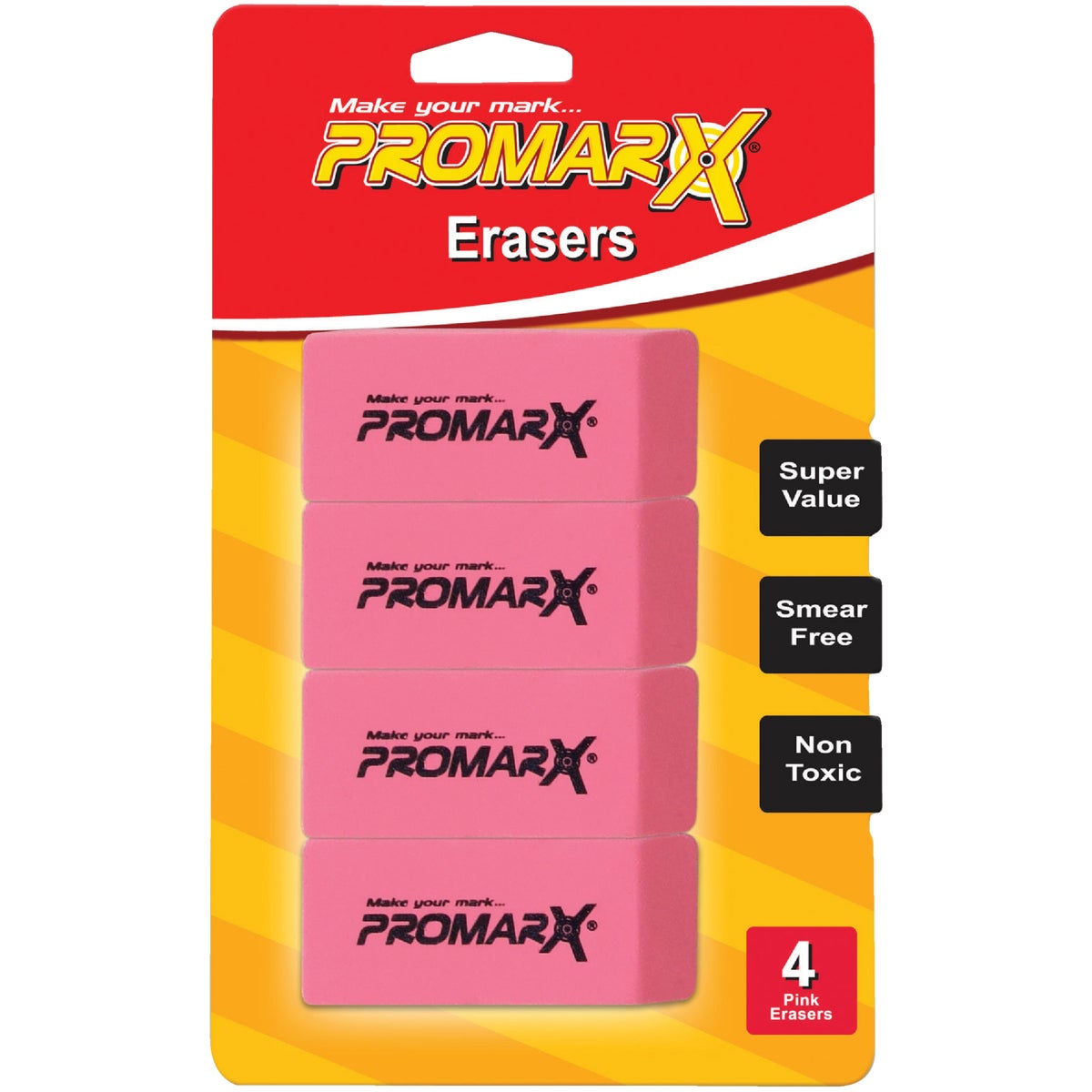 ProMarx Pink Pencil Eraser (4-Pack)