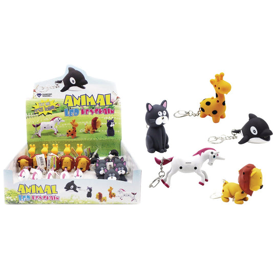 Diamond Visions Plastic Assorted Animal LED Key Chain