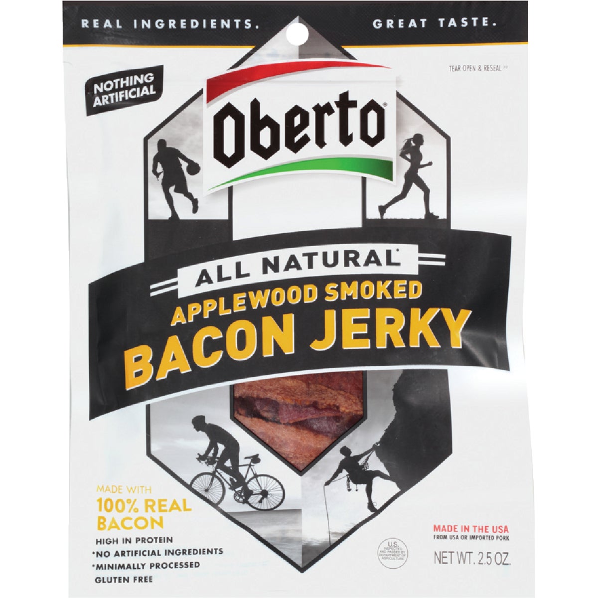 Oberto All Natural 2.5 Oz. Applewood Smoked Bacon Jerky