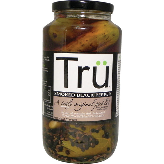 Tru 32 Oz. Smoked Black Pepper Pickles