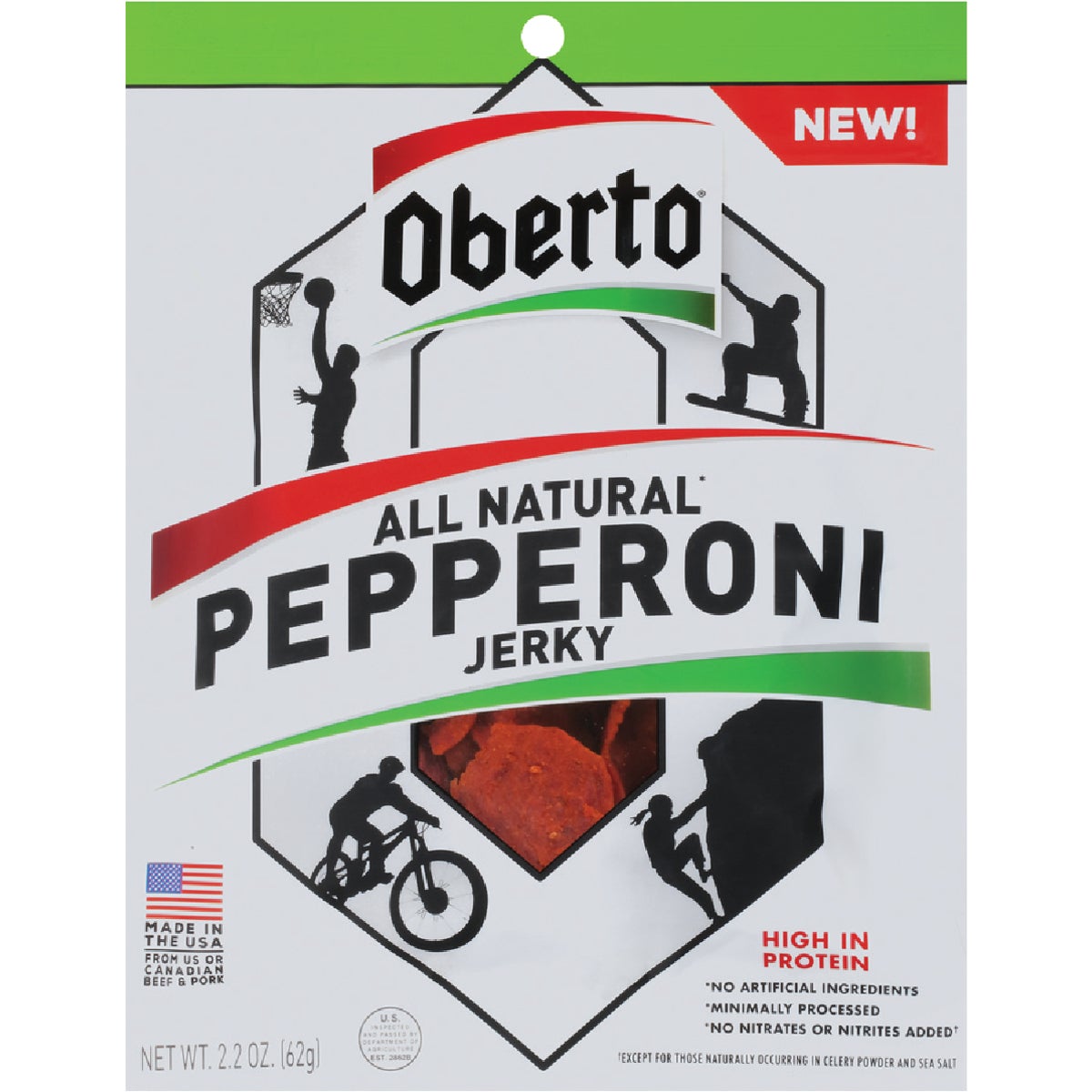 Oberto All Natural 2.2 Oz. Pepperoni Jerky