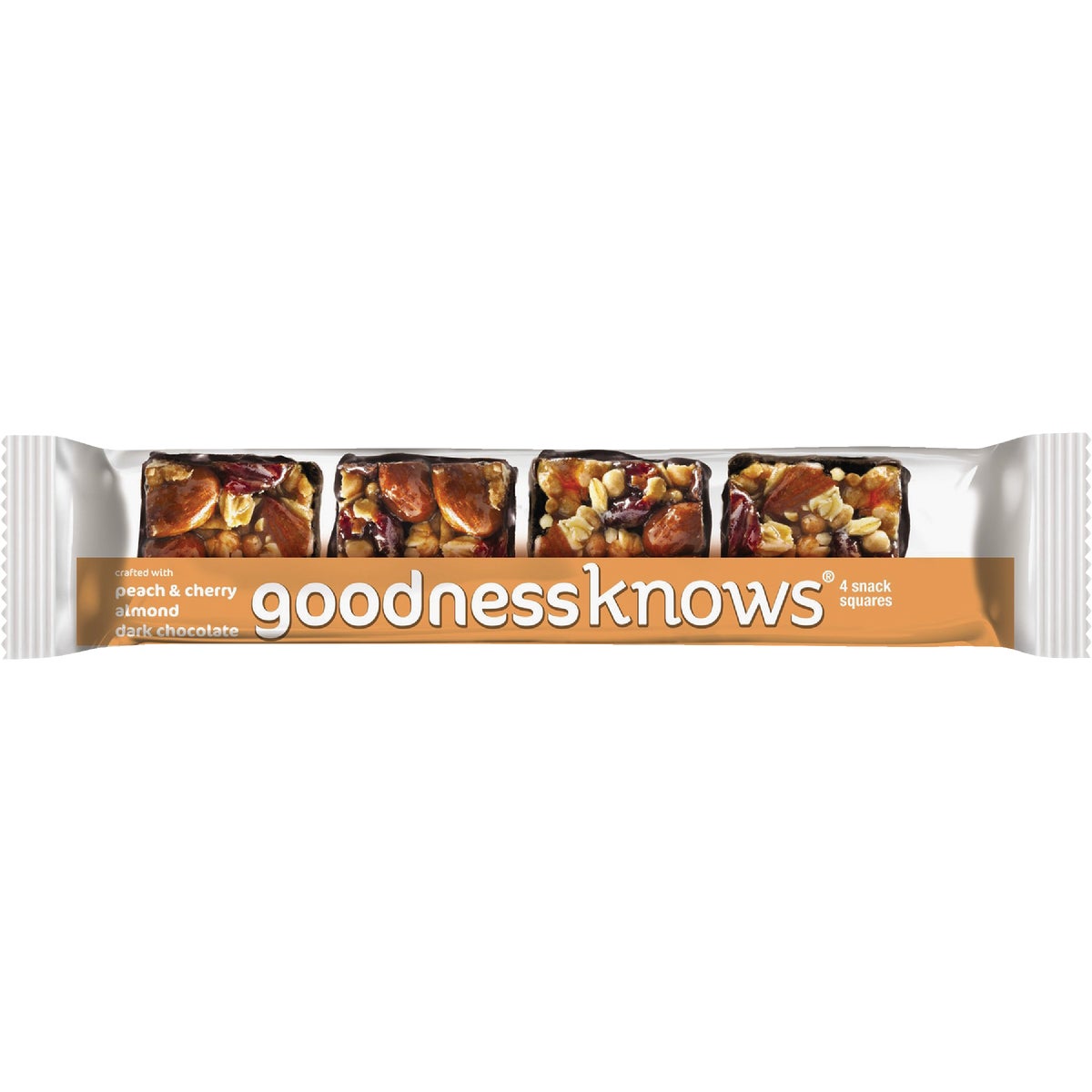 GoodnessKnows Peach, Cherry, Almond & Chocolate 1.2 Oz. Nutrition Bar