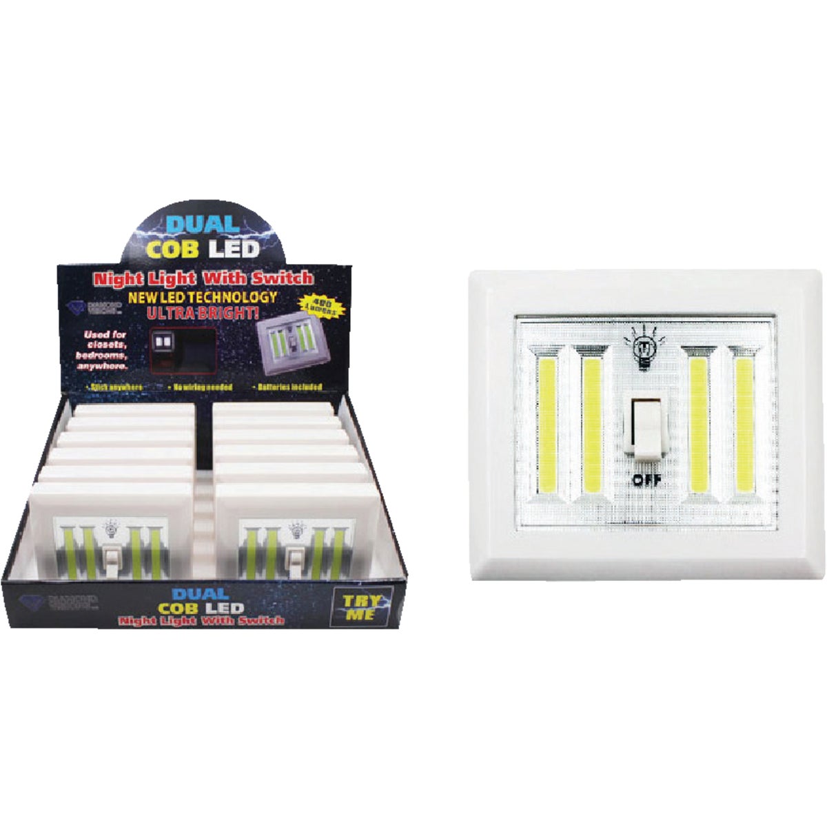 Diamond Visions Dual COB LED Night Light Switch