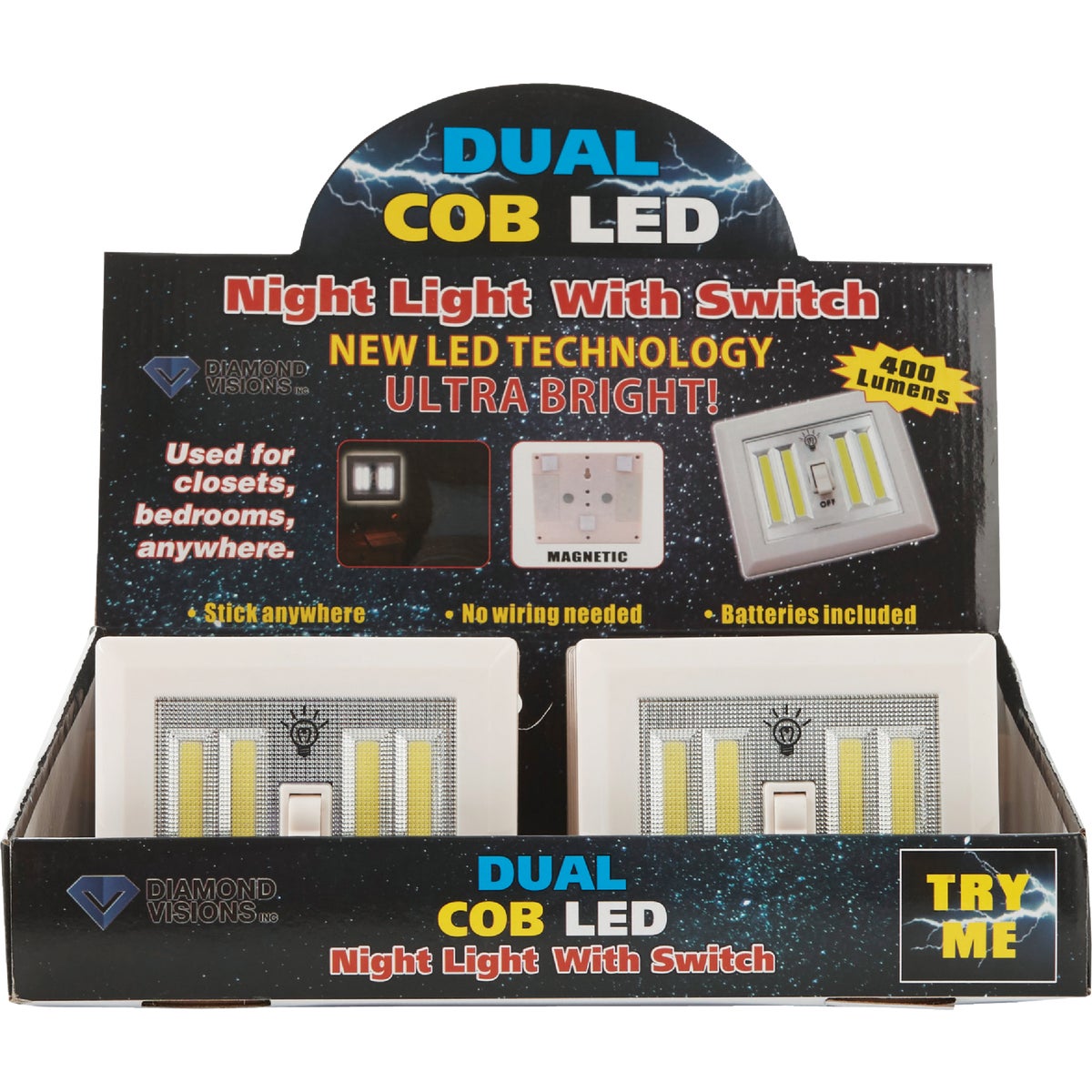 Diamond Visions Dual COB LED Night Light Switch