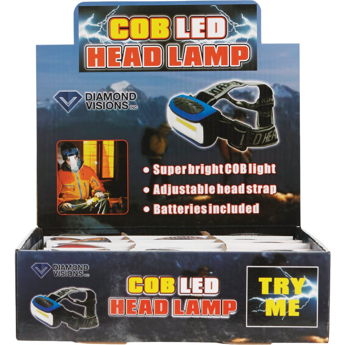 Diamond Visions 200 Lm. COB LED 3AAA Headlamp