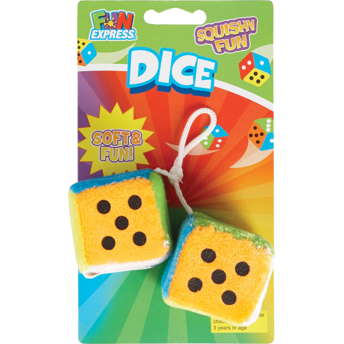 Fun Express Mini Plush Dice