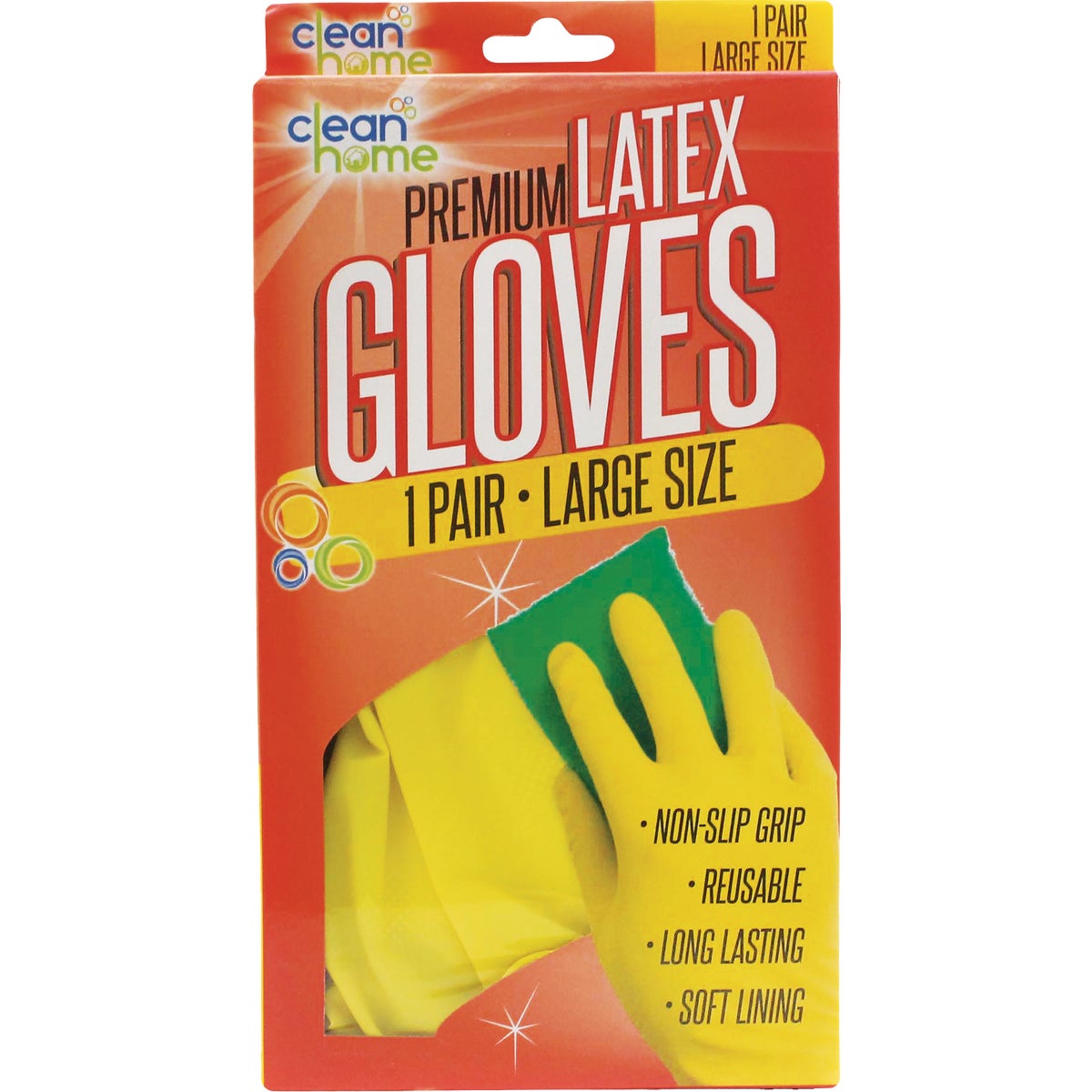 Clean Home 1 Pair Large Premium Latex Gloves