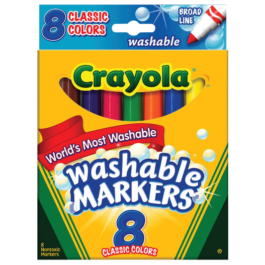 Crayola Assorted Color Broad Line Washable Markers (8-Pack)