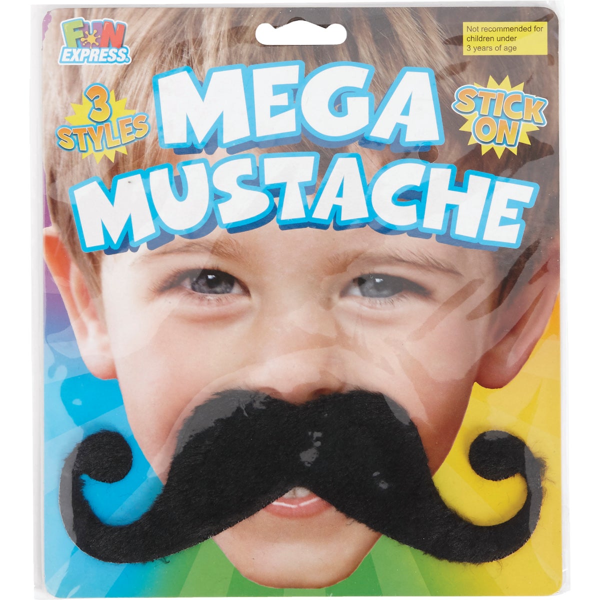 Fun Express Black 3 Yrs. & Older Mustache