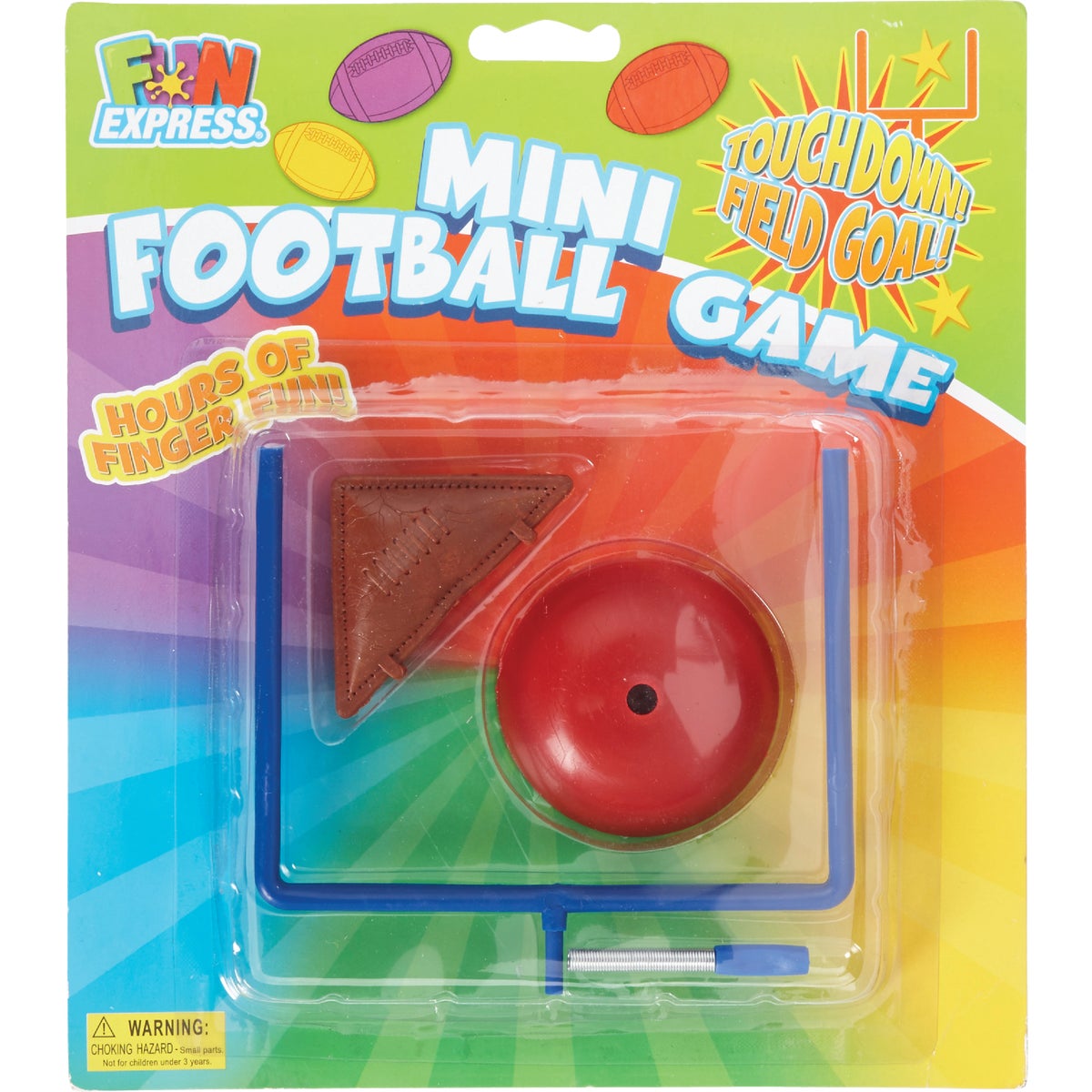 Fun Express Multi-Colored Plastic 3 & Over Table Top Football Game