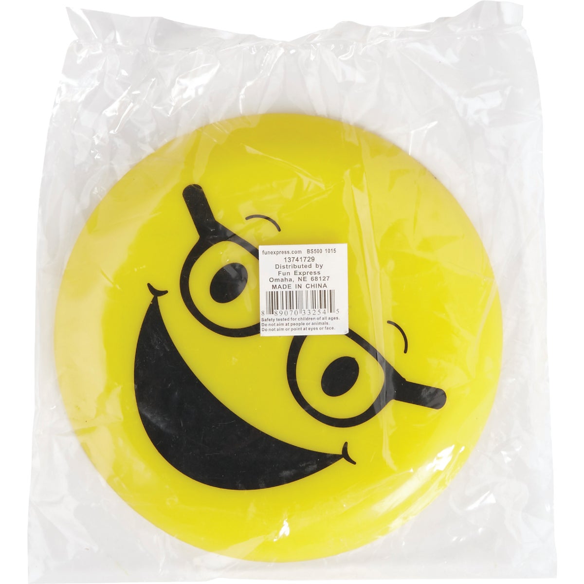 Fun Express 5 In. Yellow Emoji Flying Disc