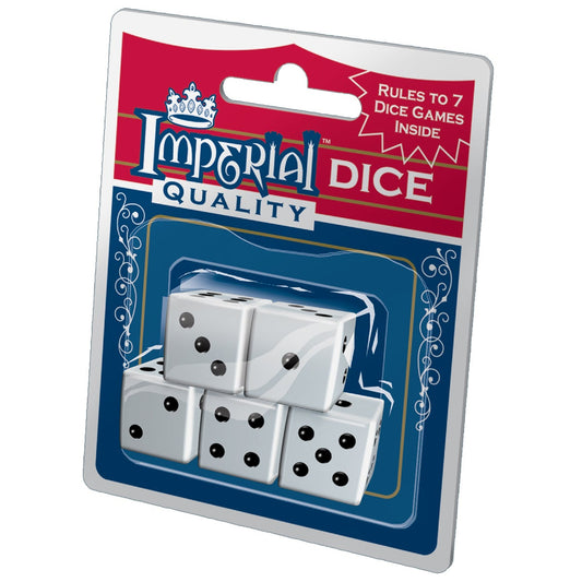 Imperial Quality White Dice (5-Pack)