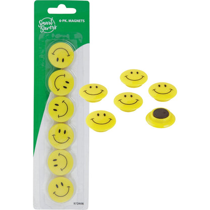 Smart Savers 1.18 In. Dia. Yellow Magnets (6-Pack)