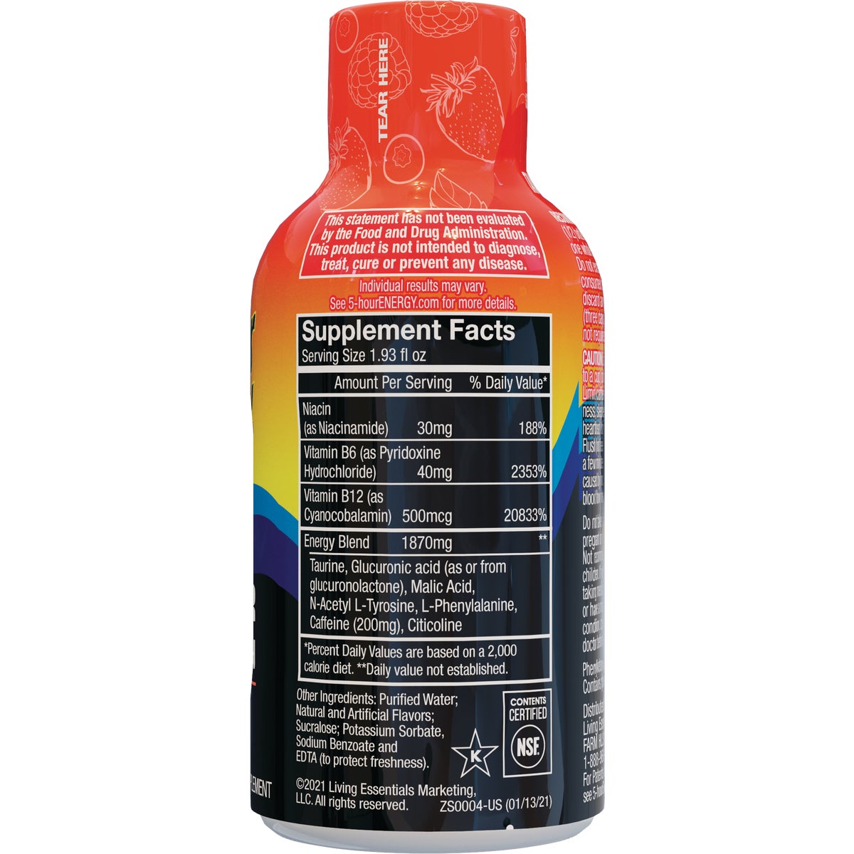 5 Hour Energy 1.93 Oz. Berry Flavor Energy Drink