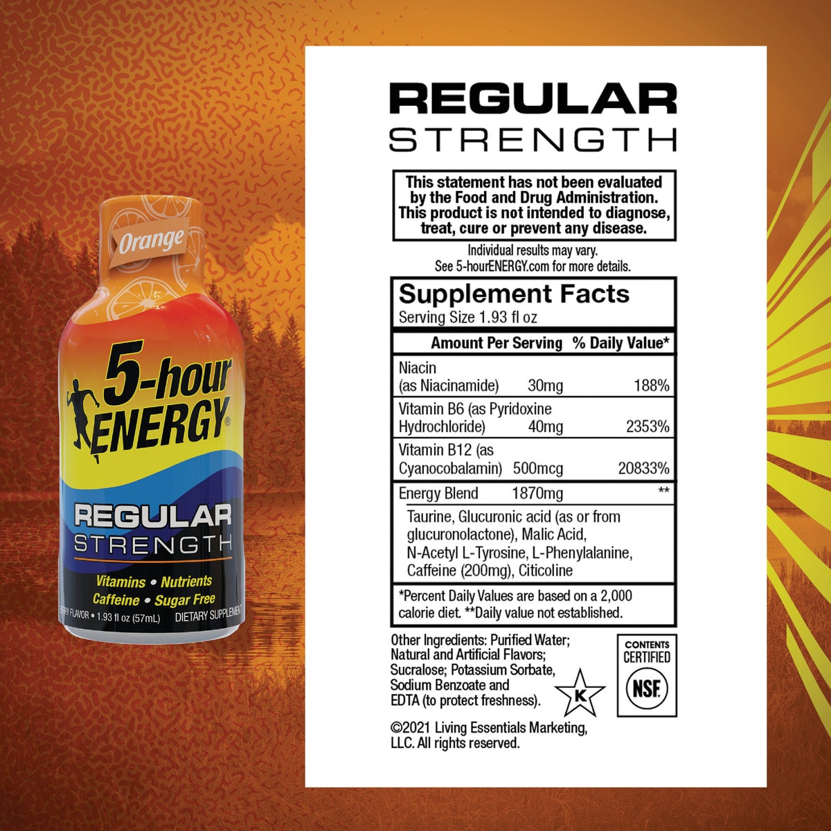 5-hour ENERGY 1.93 Oz. Orange Flavor Energy Drink