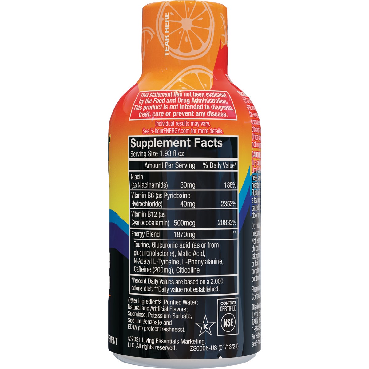 5-hour ENERGY 1.93 Oz. Orange Flavor Energy Drink