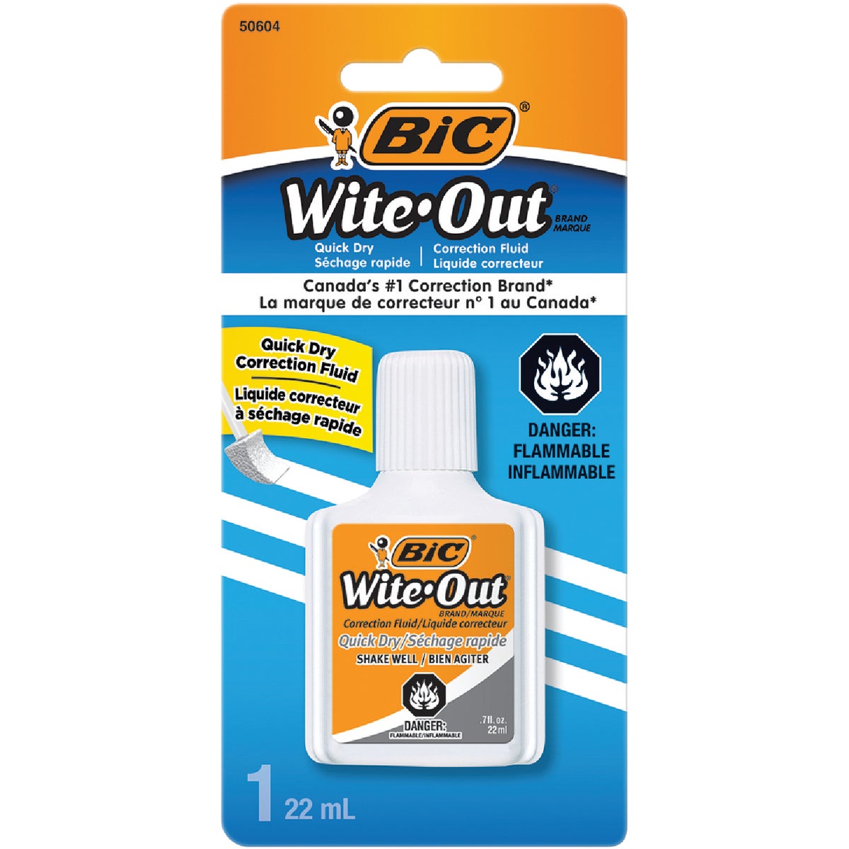 Bic Wite-Out Plus 0.7 Fl. Oz. Foam Brush Applicator Correction Fluid