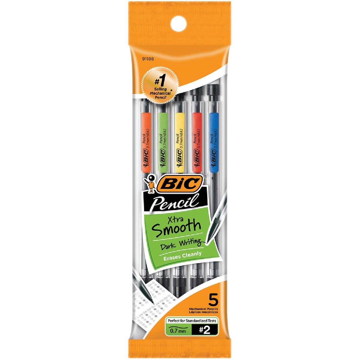 Bic 0.7 mm Refillable Mechanical Pencil (5-Pack)