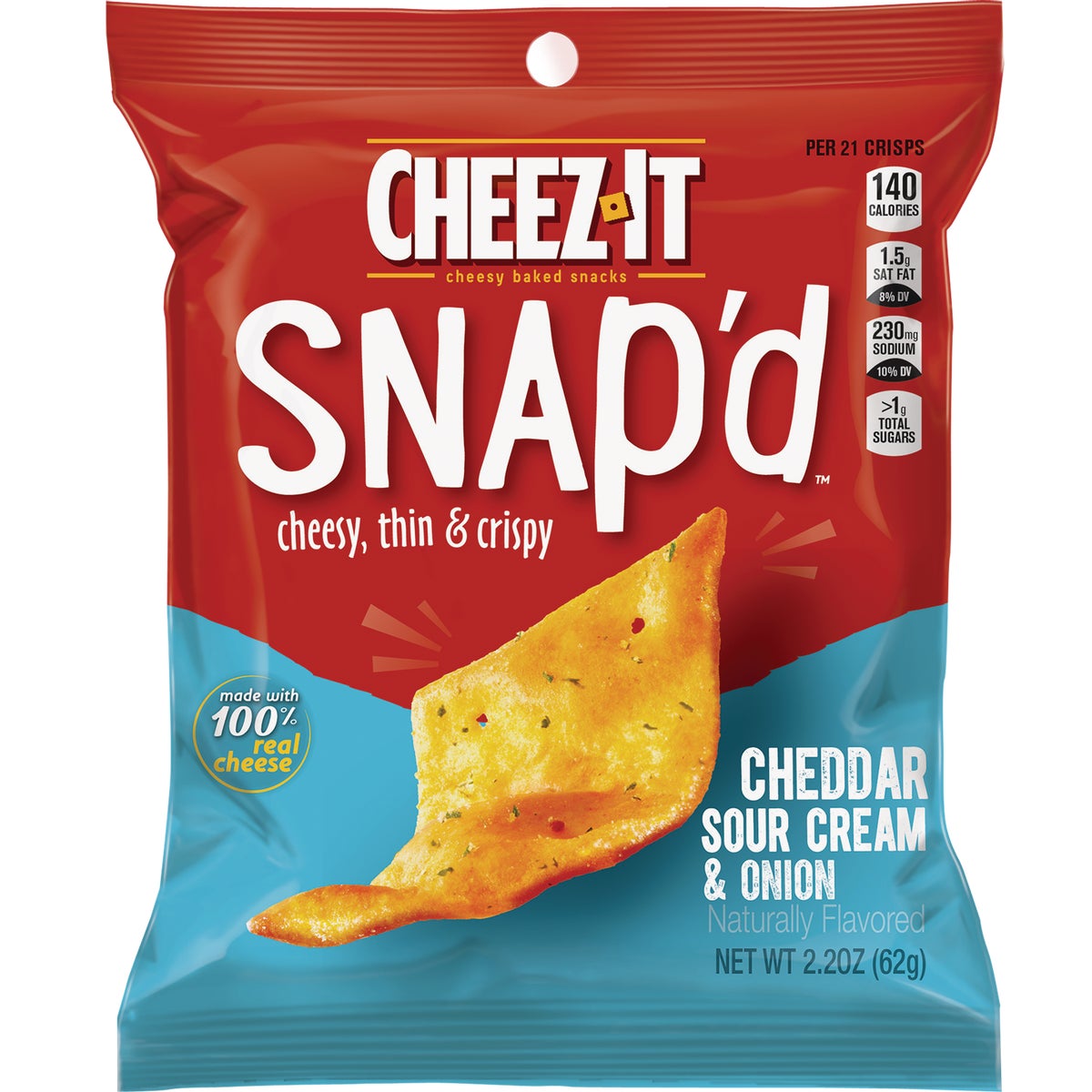 Cheez-it Snap'd 2.2 Oz. Cheddar Sour Cream & Onion Crackers