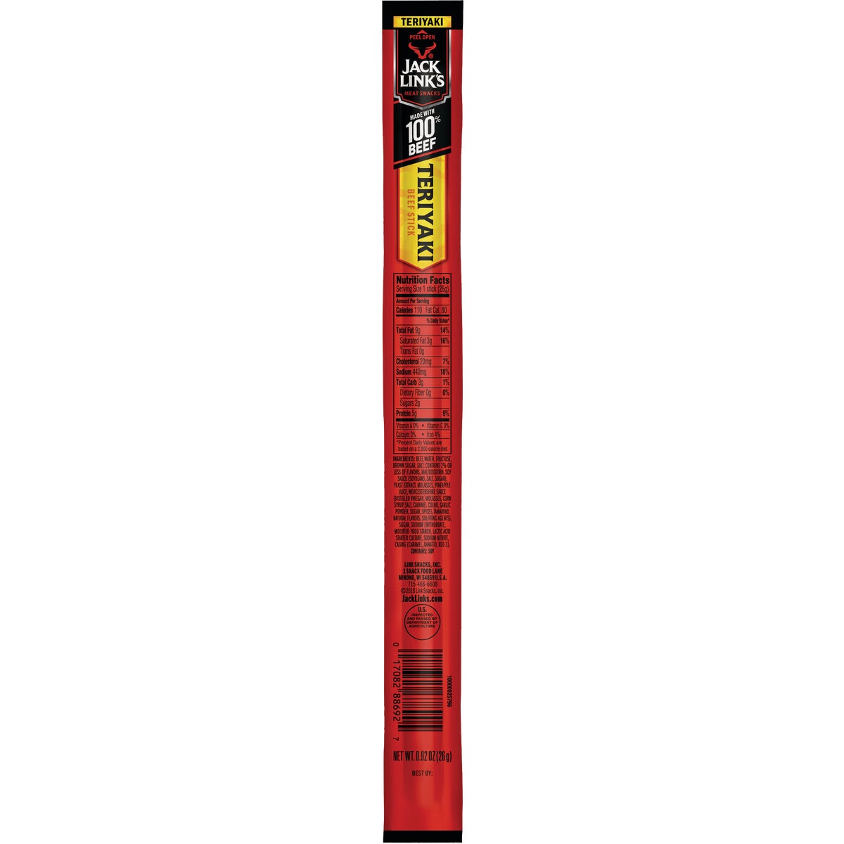 Jack Link's Teriyaki 0.92 Oz. Beef Stick