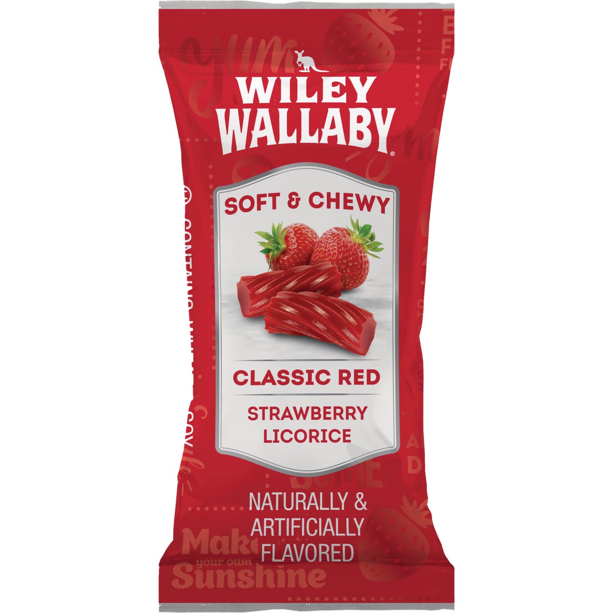 Wiley Wallaby Red Liquorice Candy Display (50) 1 Oz. Pieces