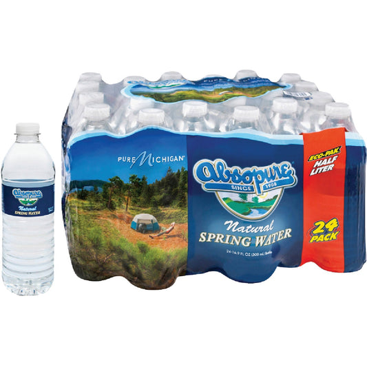 Absopure 0.5 Liter Bottled Spring Water (24-Pack)