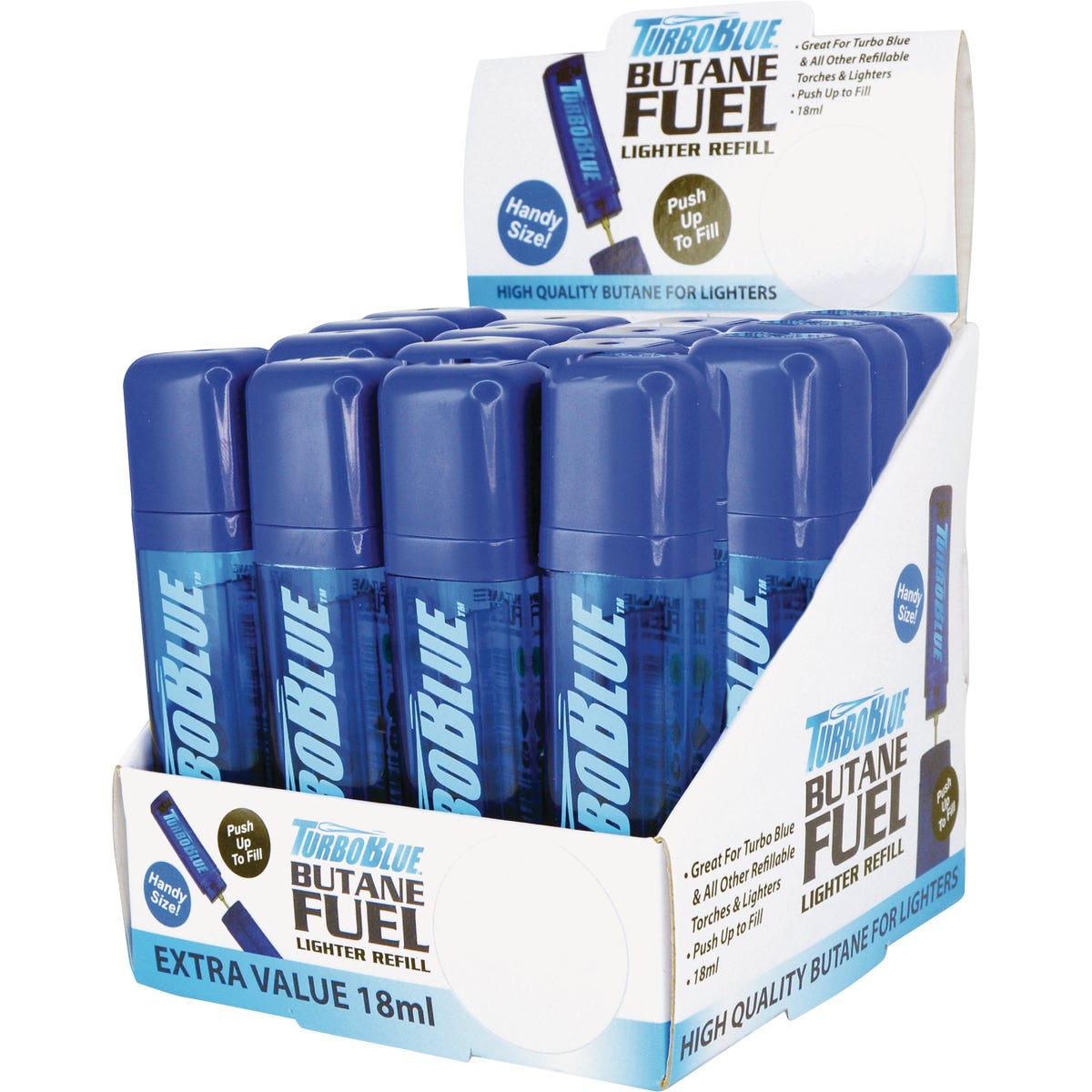 Turbo Blue 18 mL Butane Lighter Fuel Refill