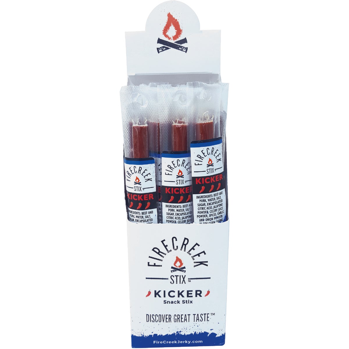 FireCreek Snacks 1 Oz. Spicy Smoked Kicker Beef Stix