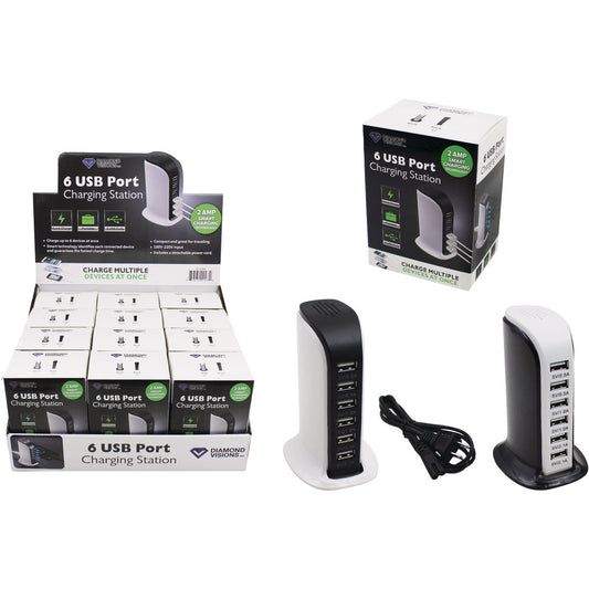 Diamond Visions 6-Port USB Charging Station