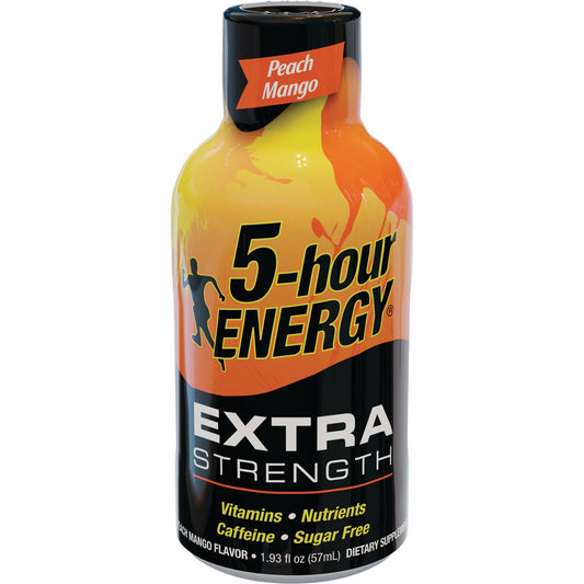 5-hour ENERGY 1.93 Oz. Extra-Strength Peach Mango Flavor Energy Drink