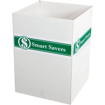 Smart Savers 24 In. x 24 In. x 32-1/2 In. White Corrugated Dump Bin
