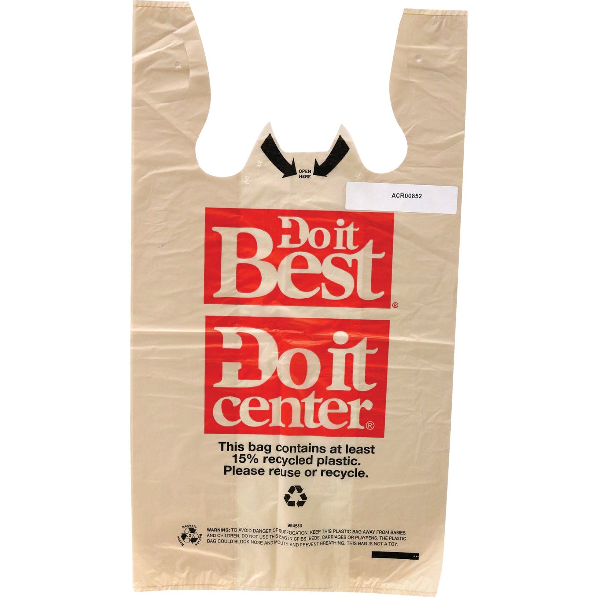 Do it Best 15 Lb. Capacity Standard T-Shirt Shopping Bag (1000-Pack)