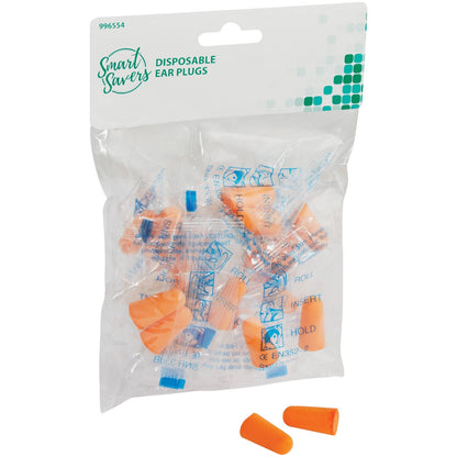 Smart Savers Foam Disposable Ear Plugs (10-Pair)